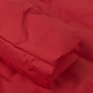 Kappa卡帕 女款羽绒服短款梭织背靠背加厚保暖运动外套冬季K0762YY09 暗红色-557 XL