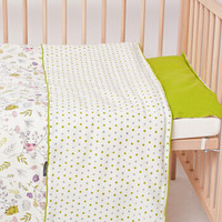 棉花堂婴儿床品宝宝四季纯棉针织四件套(被套+床单+枕套+枕芯) 森林呼吸 150*120CM