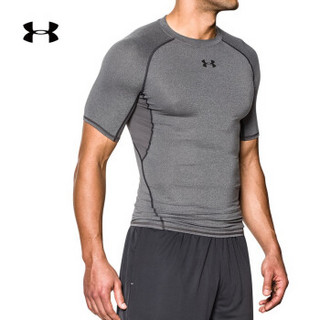 安德玛官方UA Armour男子强力伸缩型运动短袖T恤Under Armour1257468 灰色090 L