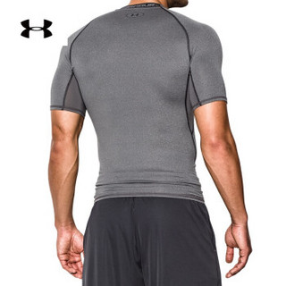 安德玛官方UA Armour男子强力伸缩型运动短袖T恤Under Armour1257468 灰色090 L