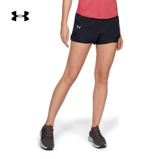 Under Armour 安德玛 UA女子Speedpocket二合一运动短裤-1326519 黑色001 S