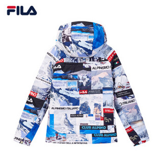 FILA 斐乐官方 男子羽绒服 2019冬季新款满印运动梭织羽绒服 满印-PU 165/88A/S