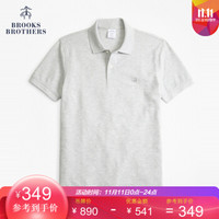 Brooks Brothers/布克兄弟男士纯色短袖Polo衫 0007-灰色 2XL