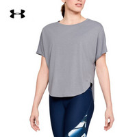 Under Armour 安德玛官方 UA女子Oversized运动短袖T恤-1325638 灰色035 S