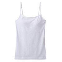 无印良品 MUJI 女式 含桑蚕丝 带罩杯吊带衫 白色 XL