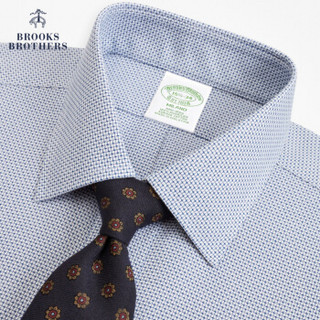 Brooks Brothers/布克兄弟19秋冬新品男士免烫提花凸纹修身衬衫 4003-蓝色 16/H/4