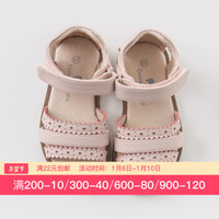 davebella戴维贝拉夏季新款女童婴幼儿露趾凉鞋 小童宝宝凉鞋 粉色 140(鞋内长14.0cm)