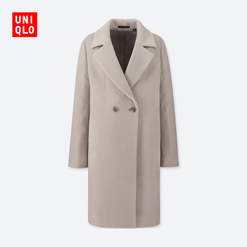 再降价: uniqlo 优衣库 409862 女士羊毛混纺大衣