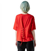 Kappa卡帕 女款运动短袖休闲T恤夏季半袖 |K0922TD81D 大红色-553 M