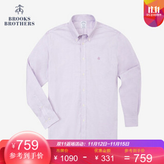 Brooks Brothers/布克兄弟男士秋新品Supima棉免烫衬衫1000070759 5000-紫色 L