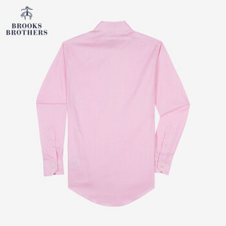 Brooks Brothers/布克兄弟男士正装长袖衬衫织纹圆圈1000045412 B650-亮粉色 17/35