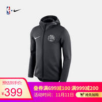 勇士队 Therma Flex 男NBA连帽拉链外套NIKE球队同款出场服AA1666 图片色 M