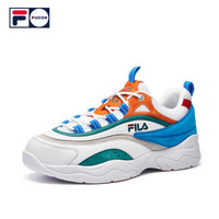 FILA FUSION斐乐2019 FUSION RAY老爹鞋男春季新款运动休闲鞋复古跑鞋男 微白/电光蓝-WB 39