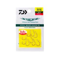 DAIWA达亿瓦 STEEZ WORM HOOK SS 有倒刺路亚鱼钩曲柄钩钓鱼钩 路亚配件钓鱼工具 FFN 4