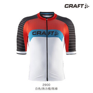 CRAFT/夸夫特 Gran Fondo 男款短袖/长袖骑行服 C2坐垫背带骑行裤 白色/热力橙/阵绿1903989 S