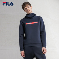 FILA（斐乐）2019 R系列针织卫衣男2019春季新品运动休闲套头衫连帽卫衣男上衣 藏青色-NV 185/104A/XXL