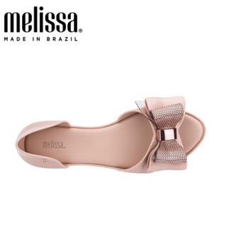 Melissa梅丽莎诱惑蝴蝶结平底包跟凉鞋单鞋女32663 浅粉色 7