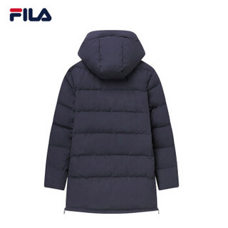 FILA（斐乐）2018 W系列羽绒服男冬季新款运动休闲羽绒外套中长款羽绒服男服 传奇蓝-F11M848910ANV 170/92A/M