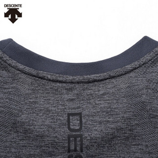 DESCENTE迪桑特 TRAINING系列 男子针织短袖训练T恤 D7121TTS15 灰色-MG XL(180/100A)