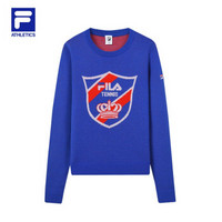 FILA 斐乐官方ATHLETICS系列 女子编织衫2019春季新款卫衣 钻蓝-BU 170/88A/L