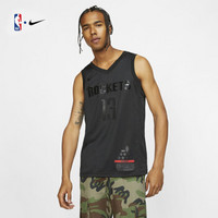 NBA-Nike 火箭队 哈登球衣 MVP 男子运动蓝球服 BQ9067-010 图片色 M