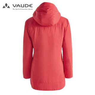 巍德（VAUDE）女款秋冬防寒防泼水抓绒内胆棉服徒步旅行女三合一棉外套1528169 草莓红 XXS