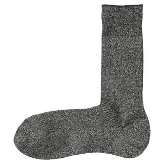 无印良品 MUJI 男式 合脚直角袜秘鲁棉混珠地网眼袜 中灰色 26-28cm