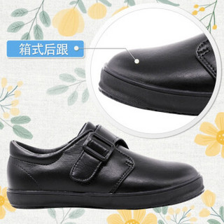 MoonStar 月星 日本制进口 2019年新品 女童黑皮鞋男童黑色皮鞋儿童演出鞋小学生小皮鞋 黑色男童 内长17cm