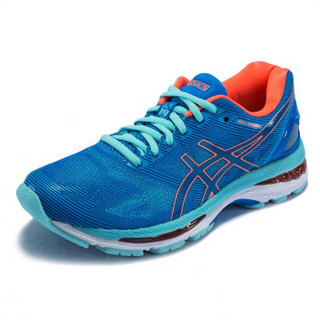 亚瑟士ASICS 缓冲跑步鞋女运动鞋GEL-NIMBUS 19 T750N-4987 蓝色/珊瑚色/浅蓝色 37.5