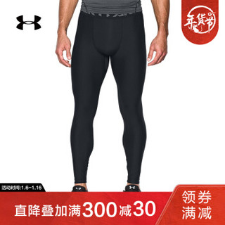 安德玛官方UA Armour男子运动紧身裤Under Armour1289577 黑色001 XL