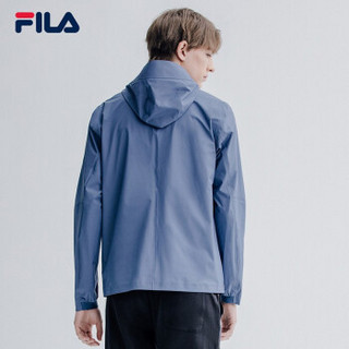 FILA 斐乐官方 男子外套 2019新款热压条设计连帽梭织上衣 浅紫蓝-DB 185/104A/XXL