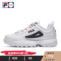 1FILA FUSION 斐乐 DISRUPTOR II 颠覆者 2019新款男子复古老爹鞋 白色-WT 39