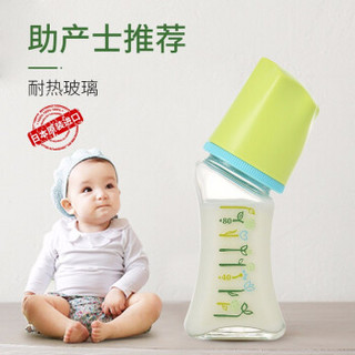 Betta(蓓特）奶瓶新生儿玻璃奶瓶日本进口婴儿早产儿防胀气0-3个月宝宝防呛奶奶嘴断奶神器GF5 智能系列花花草草 GF4-80ml
