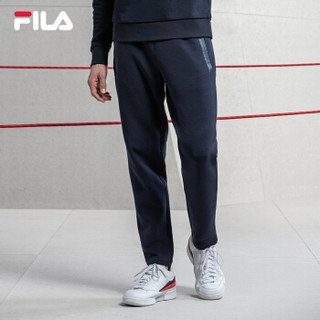 FILA（斐乐）2019 R系列男长裤春季新款休闲运动裤健身训练裤隐形拉链男裤子 RD宝蓝-NV 175/84A/L