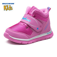Skechers 斯凯奇 女童保暖防滑靴子 664067N 梅红色/FUS 24码鞋内长14cm