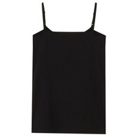 无印良品 無印良品 MUJI 女式 凉爽天竺带吸汗衬垫无袖内衣 黑色 XL