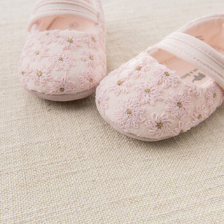 davebella戴维贝拉秋冬新款婴儿鞋 女宝宝软底步前鞋DB6037 粉色 125（鞋内长12.5cm）