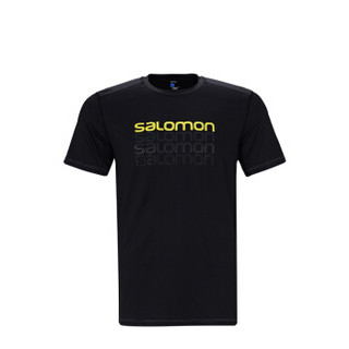 萨洛蒙（Salomon） Salomon 萨洛蒙男款户外徒步运动T恤COSMIC LOGO 黑色392791 S