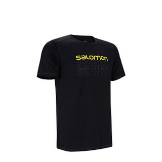 萨洛蒙（Salomon） Salomon 萨洛蒙男款户外徒步运动T恤COSMIC LOGO 黑色392791 S