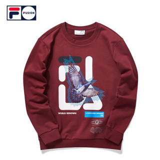 FILA FUSION X Staplepigeon 套头卫衣 男款新潮时尚动物LOGO卫衣 红色-RD 175/96A/L