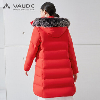 巍德（VAUDE） 户外运动女款防水羽绒中长厚外套80%鹅绒保暖透气日常旅行羽绒女外套1129203 红色 XL