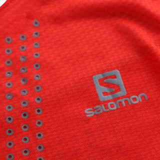 Salomon 萨洛蒙男款跑步速干跑步T恤 S-LAB Sense tee 竞赛红379351 L