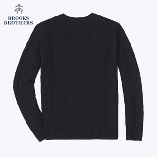 Brooks Brothers/布克兄弟男士19秋冬新品羊毛针织圆领套头毛衣 4004-藏青色 S