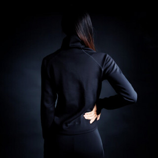 MSGD外套 女子春季运动保暖显瘦上衣    暗夜系列 暗夜黑 S(现货开售)