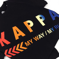 Kappa卡帕 女款运动短袖休闲T恤夏季半袖|K0825TD77D K0825TD77D-990/黑色 S