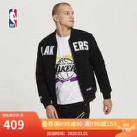 NBA秋冬新品 湖人队 球队系列背后大LOGO棒球服棉服 图片色 L