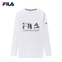 FILA（斐乐）  W系列男装冬季运动休闲潮流时尚长袖衫 标准白-WT 185/104A/XXL