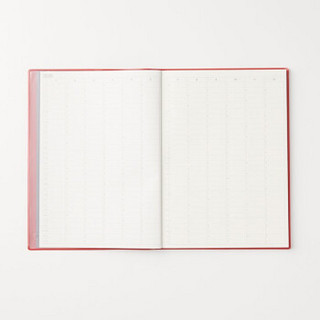 无印良品 MUJI 优质纸 月周记笔记本/2019年12月开始 红色 18.2×12.8cm