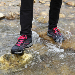 SCARPA 徒步鞋女鞋 Hydrogen氢气 高度透气 GTX防水 春夏户外鞋低帮登山鞋 铁灰拼粉红 38