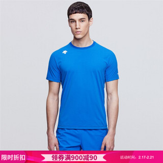 DESCENTE迪桑特 TOUGH面料 男子针织短袖训练T恤 D9291TTS68 蓝色-BU 2XL(185/104A)